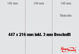 DIN A5, 6 Seiten (Wickelfalz) DIN A5, 6 Seiten (Wickelfalz)