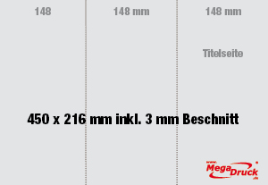 DIN A5, 6 Seiten (Zick-Zack-Falz) DIN A5, 6 Seiten (Zick-Zack-Falz)