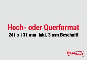 235 x 125 mm, 1 oder 2 Seiten